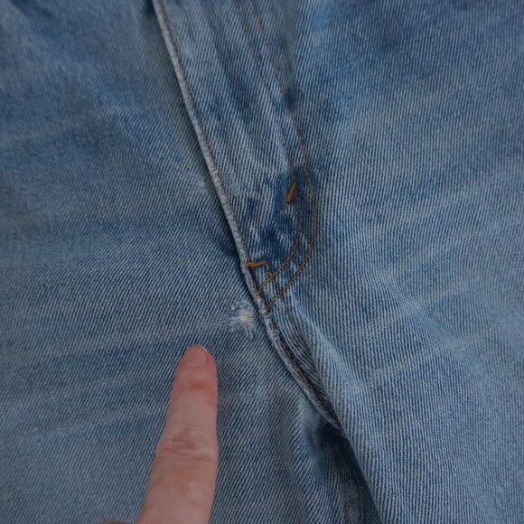 Vintage '90S Great Western Garment Light Wash Relaxed Western Denim Jeans 32X32 - Picture 15 of 16